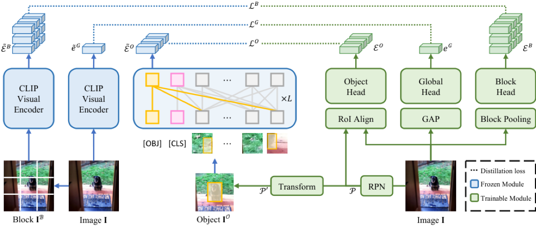 Object-Aware Distillation Pyramid framework